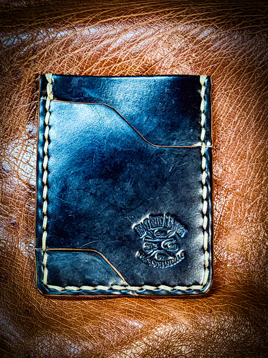 Horween Shell Cordovan Minimalist Wallet - Handcrafted Leather