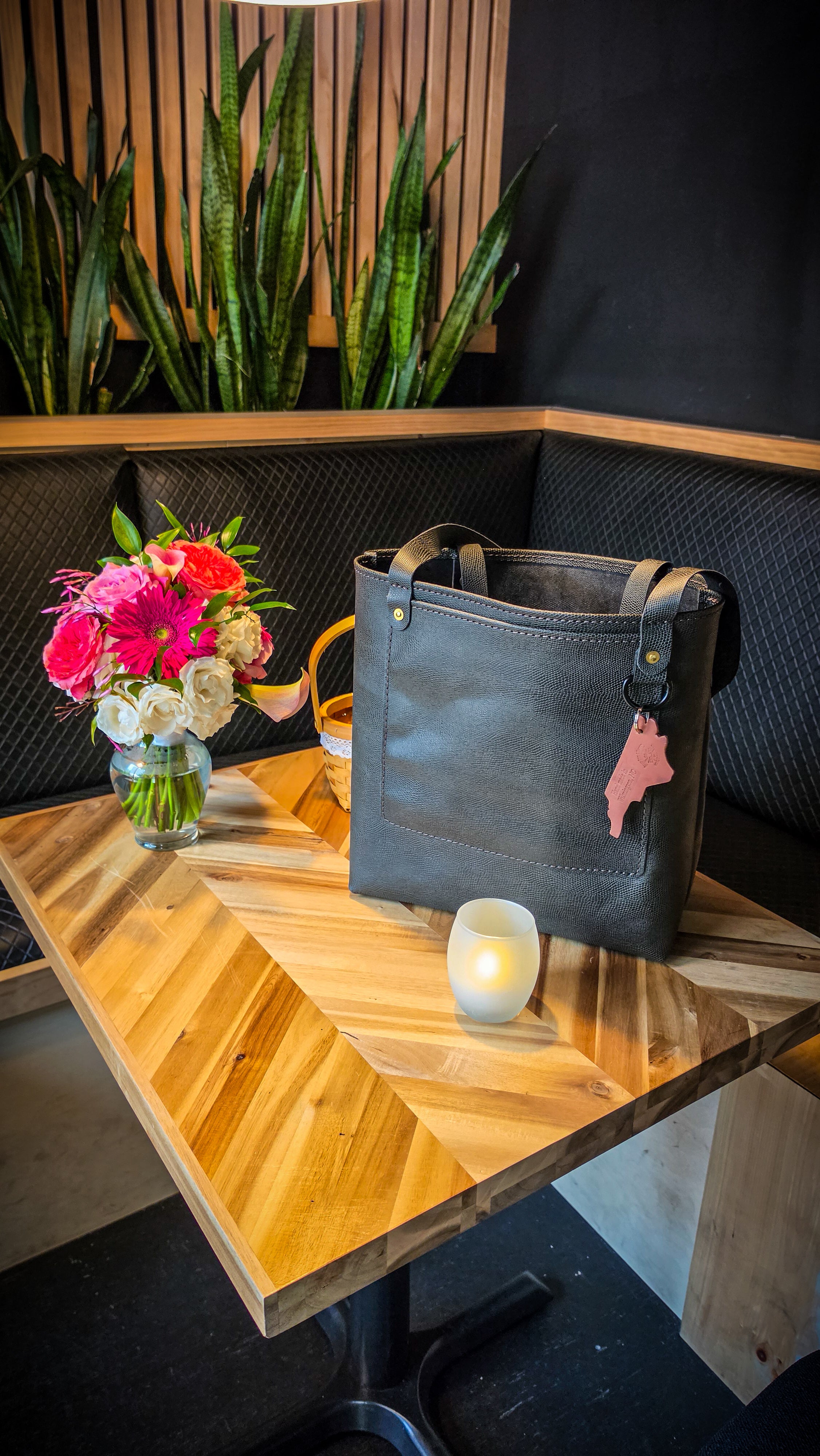 Charcoal Lizard Skin Leather Tote Bag – Beast Belts and Knives